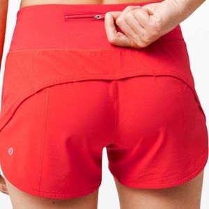 Lululemon Speed up shorts mid rise size 12. Colour Carnation  - 4”